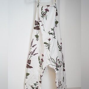 Floral Print White Jumpsuit